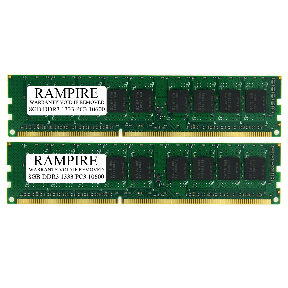 RAMPIRE 16GB (2 x 8GB) DDR3 1333 (PC3 10600) 240-Pin SDRAM 2Rx8 Standard Profile 1.5V ECC Unregistered Server Memory