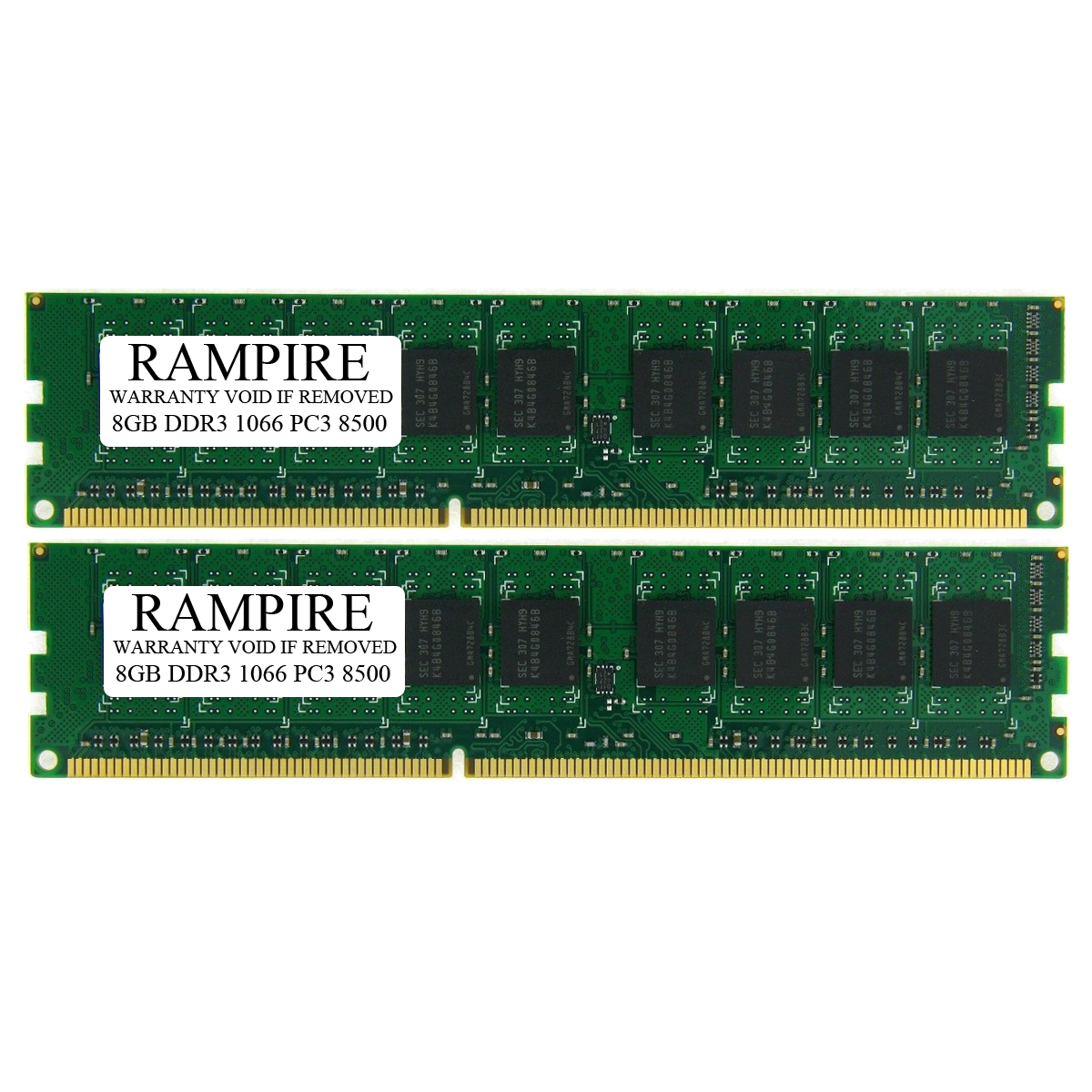 RAMPIRE 16GB (2 x 8GB) DDR3 1066 (PC3 8500) 240-Pin SDRAM 2Rx8 Standard Profile 1.5V ECC Unregistered Server Memory