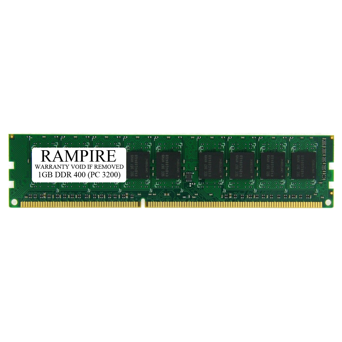 RAMPIRE 1GB DDR 400 (PC 3200) 184-Pin SDRAM 2Rx8 Standard Profile 2.5V ECC Unregistered Server Memory