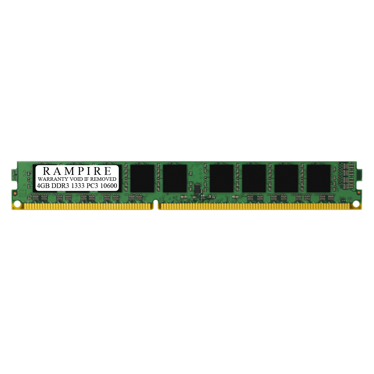 RAMPIRE 4GB DDR3 1333 (PC3 10600) 240-Pin SDRAM 2Rx8 VLP (Low Profile) 1.35V ECC Unregistered Server Memory