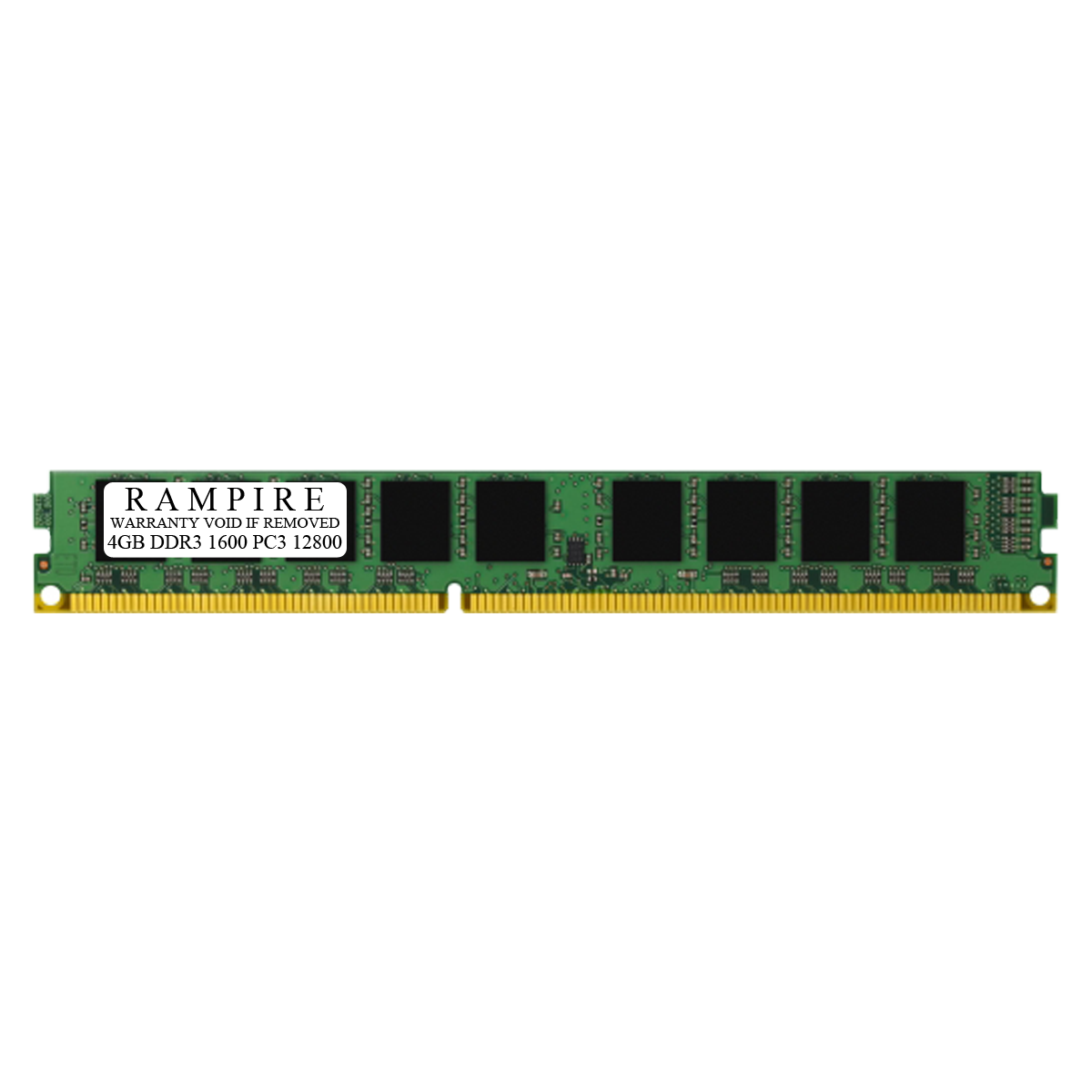 RAMPIRE 4GB DDR3 1600 (PC3 12800) 240-Pin SDRAM 2Rx8 VLP (Low Profile) 1.35V ECC Unregistered Server Memory