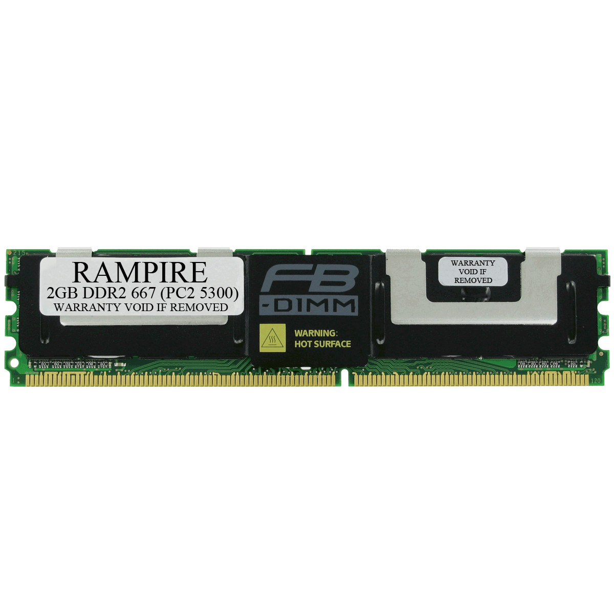 RAMPIRE 2GB DDR2 667 (PC2 5300) 240-Pin SDRAM 2Rx4 Standard Profile 1.8V ECC Fully Buffered Server Memory