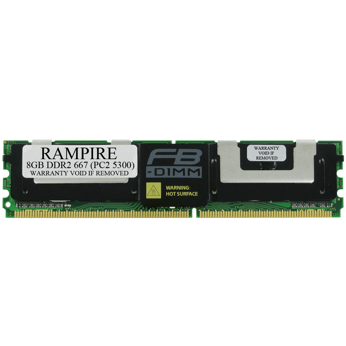 RAMPIRE 8GB DDR2 667 (PC2 5300) 240-Pin SDRAM 4Rx4 Standard Profile 1.8V ECC Fully Buffered Server Memory