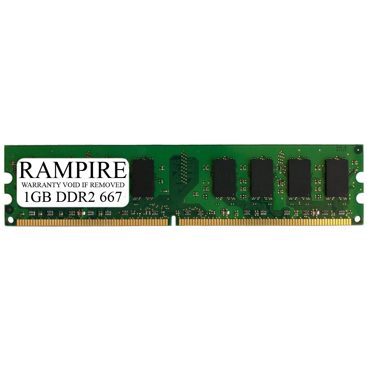 RAMPIRE 1GB DDR2 667 (PC2 5400) 240-Pin DDR2 SDRAM 1.8V 2Rx8 Non-ECC UDIMM Memory for Desktop PC