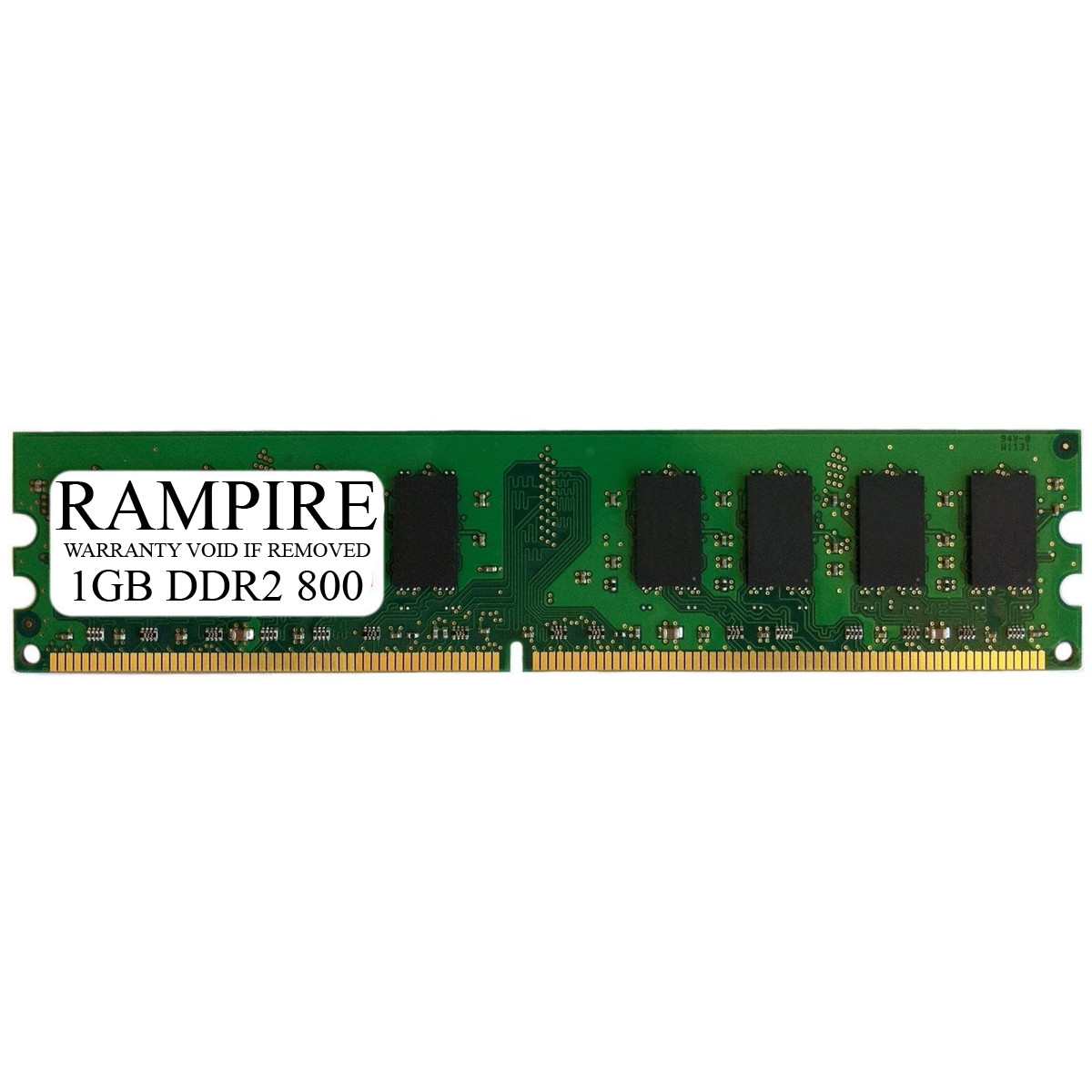 RAMPIRE 1GB DDR2 800 (PC2 6400) 240-Pin DDR2 SDRAM 1.8V 2Rx8 Non-ECC UDIMM Memory for Desktop PC