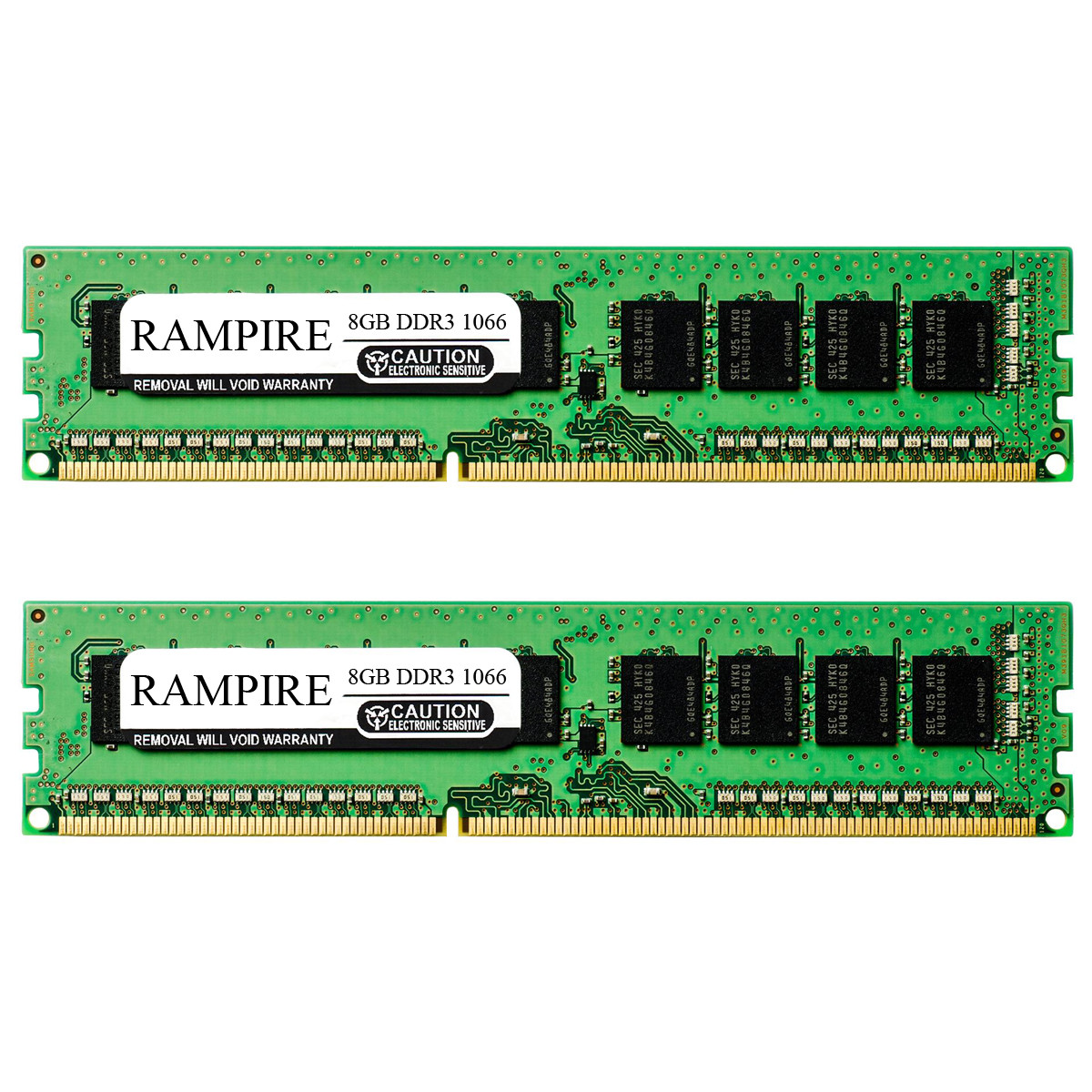RAMPIRE 16GB (2 x 8GB) DDR3 1066 (PC3 8500) 240-Pin DDR3 SDRAM 1.5V 2Rx8 Non-ECC UDIMM Memory for Desktop PC