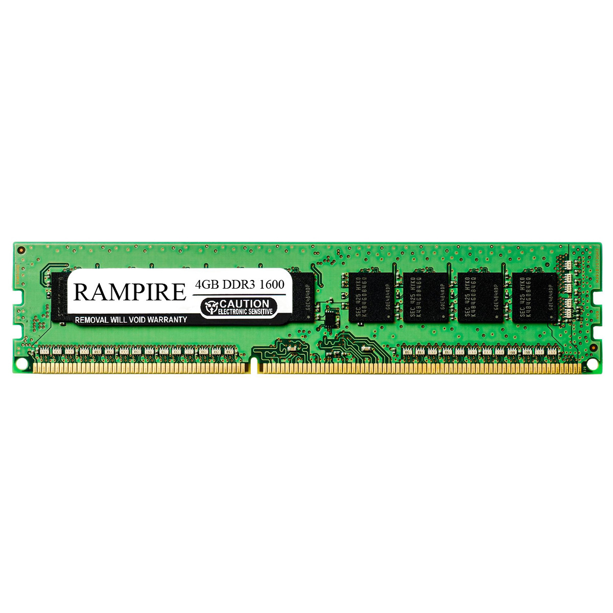RAMPIRE 4GB DDR3 1600 (PC3 12800) 240-Pin DDR3 SDRAM 1.5V 1Rx8 Non-ECC UDIMM Memory for Desktop PC
