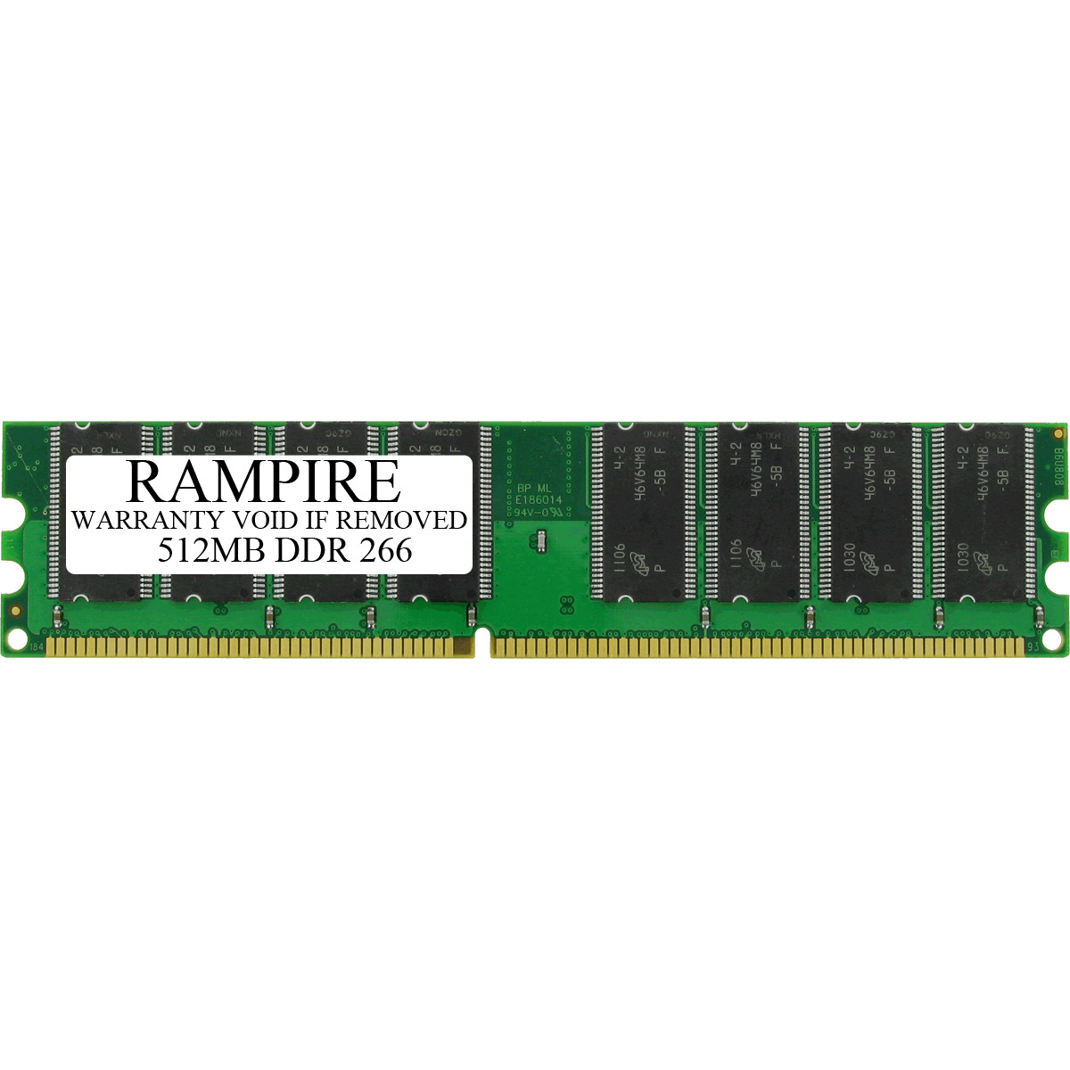 RAMPIRE 512MB DDR 266 (PC 2100) 184-Pin DDR SDRAM 2.5V 2Rx8 Non-ECC UDIMM Memory for Desktop PC
