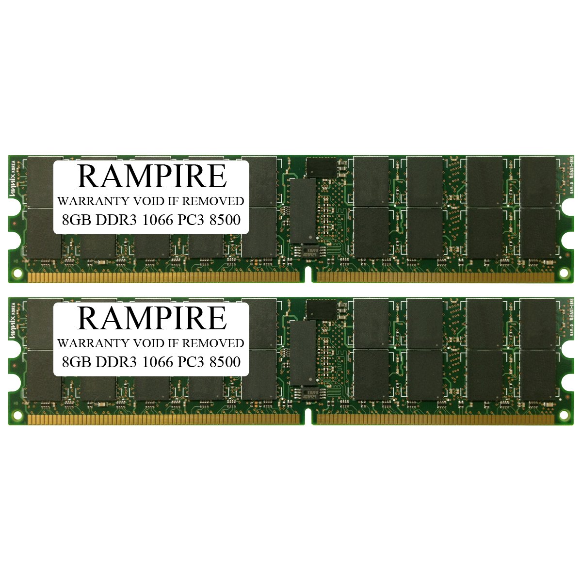 RAMPIRE 16GB (2 x 8GB) DDR3 1066 (PC3 8500) 240-Pin SDRAM 2Rx8 Standard Profile 1.35V ECC Registered Server Memory