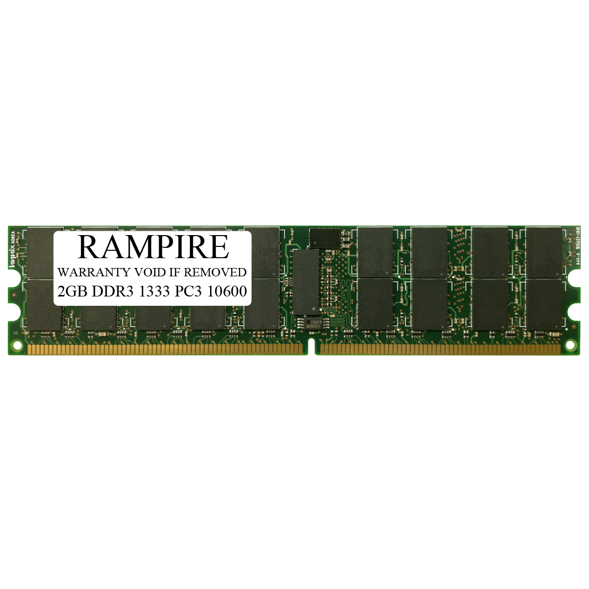 RAMPIRE 2GB DDR3 1333 (PC3 10600) 240-Pin SDRAM 1Rx8 Standard Profile 1.35V ECC Registered Server Memory