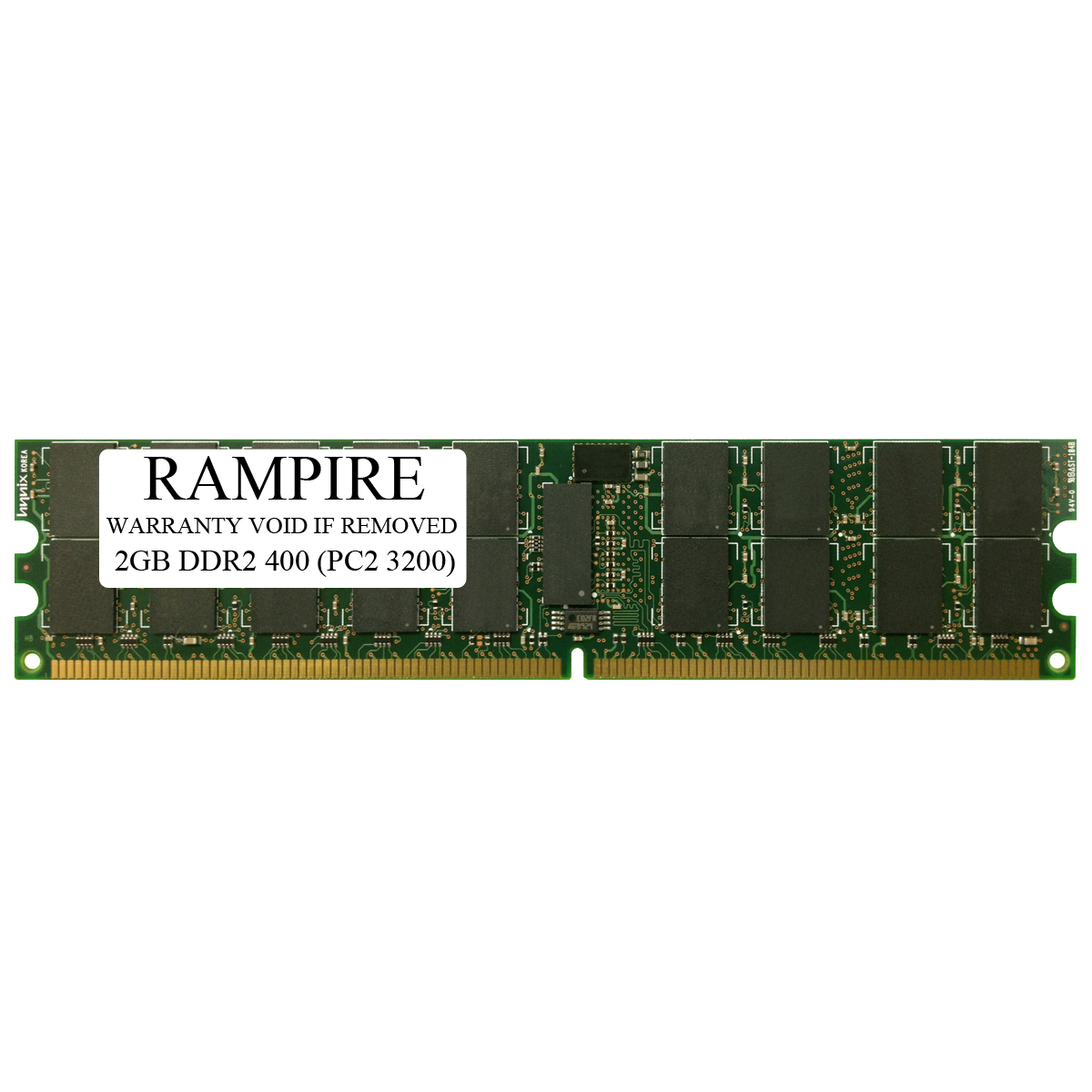 RAMPIRE 2GB DDR2 400 (PC2 3200) 240-Pin SDRAM 1Rx4 Standard Profile 1.8V ECC Registered Server Memory