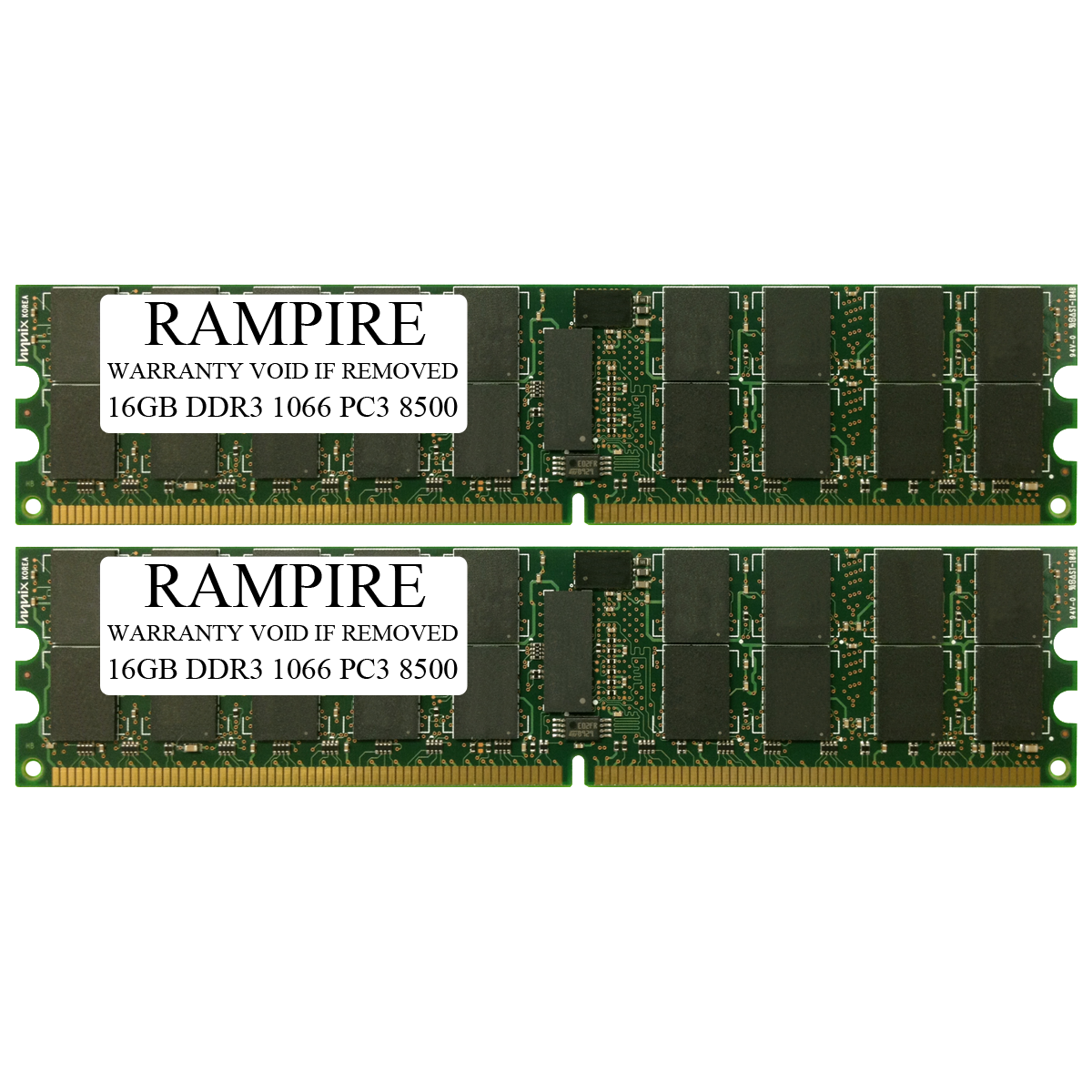 RAMPIRE 32GB (2 x 16GB) DDR3 1066 (PC3 8500) 240-Pin SDRAM 2Rx4 Standard Profile 1.35V ECC Registered Server Memory