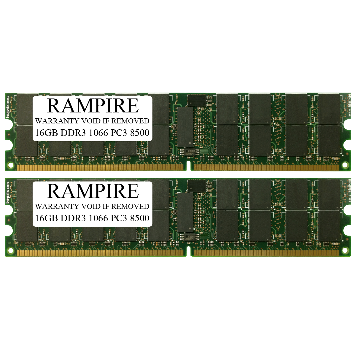 RAMPIRE 32GB (2 x 16GB) DDR3 1066 (PC3 8500) 240-Pin SDRAM 2Rx4 Standard Profile 1.5V ECC Registered Server Memory