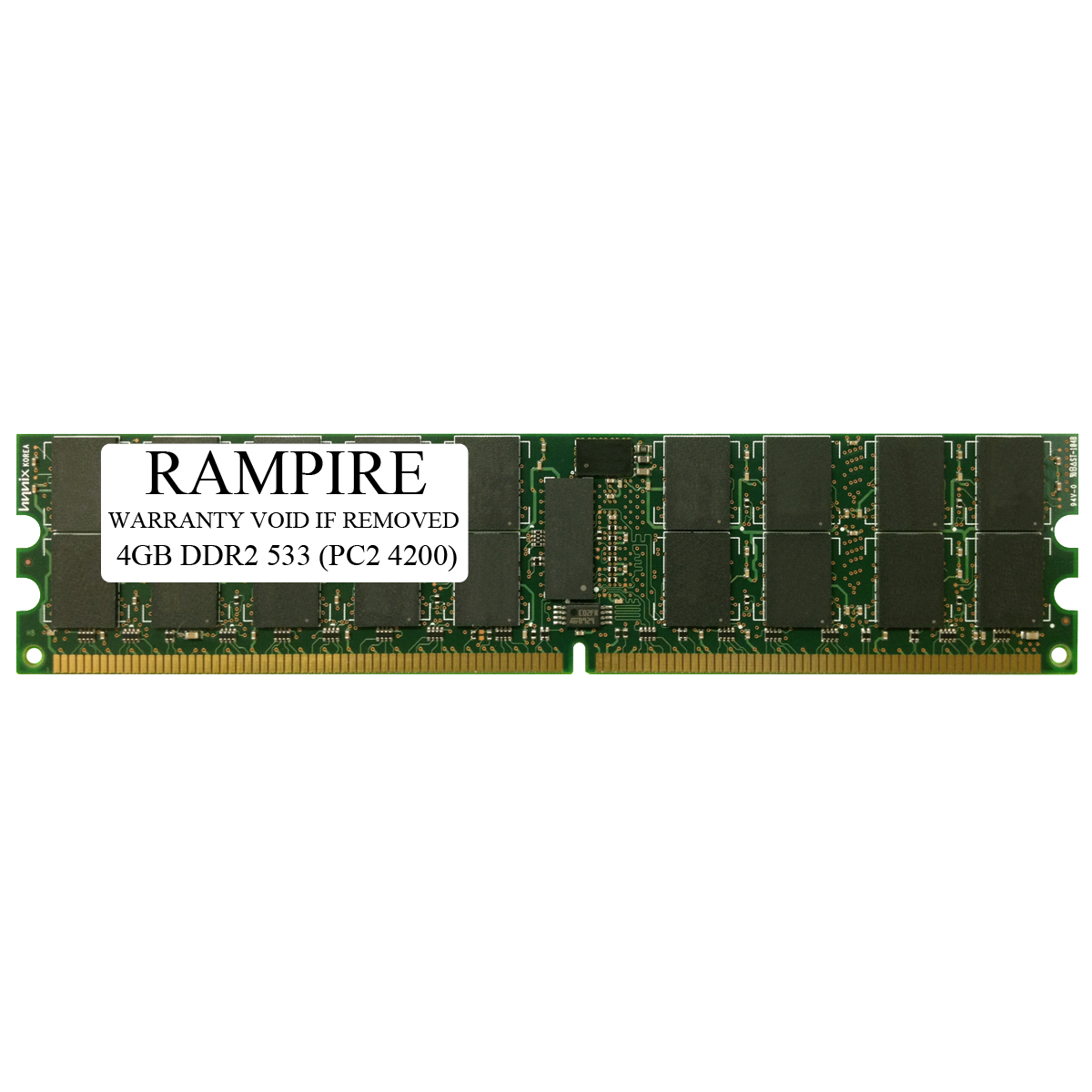 RAMPIRE 4GB DDR2 533 (PC2 4200) 240-Pin SDRAM 2Rx4 Standard Profile 1.8V ECC Registered Server Memory