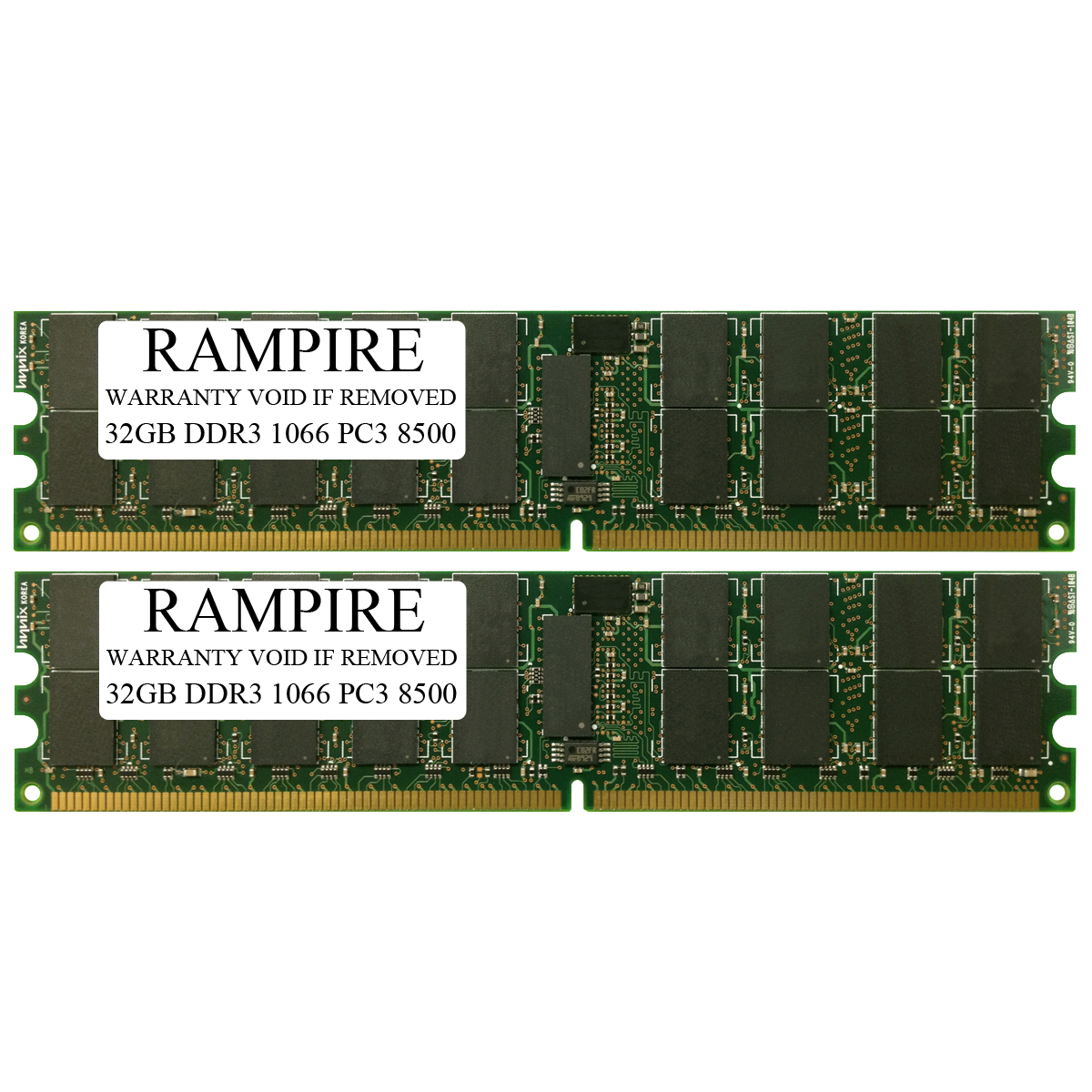 RAMPIRE 64GB (2 x 32GB) DDR3 1066 (PC3 8500) 240-Pin SDRAM 4Rx4 Standard Profile 1.35V ECC Registered Server Memory