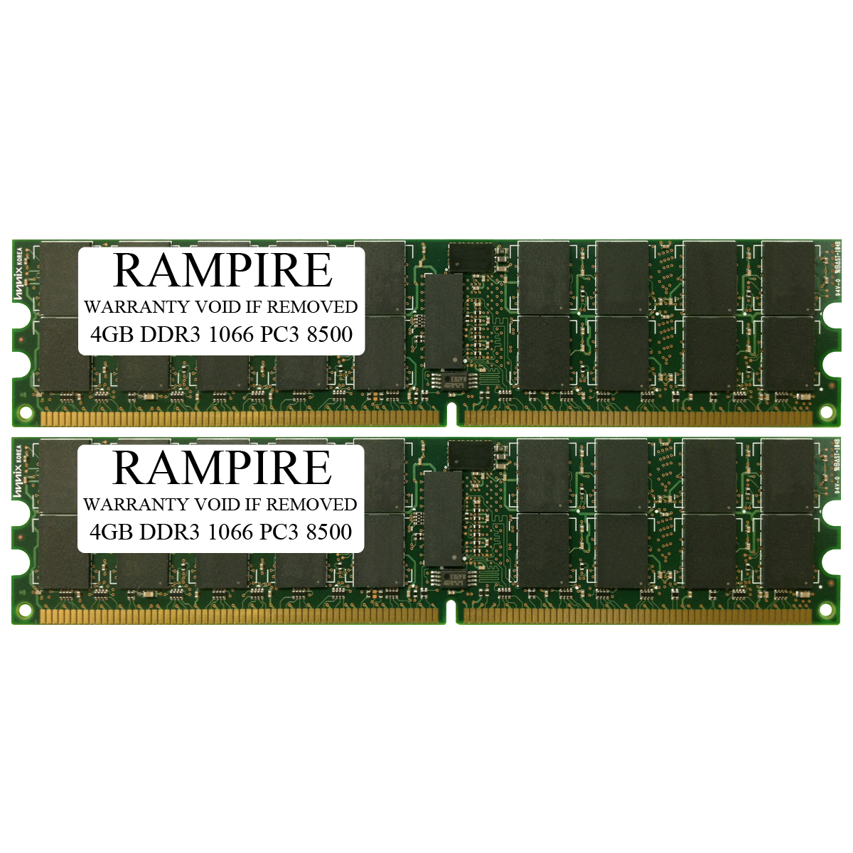 RAMPIRE 8GB (2 x 4GB) DDR3 1066 (PC3 8500) 240-Pin SDRAM 2Rx8 Standard Profile 1.5V ECC Registered Server Memory