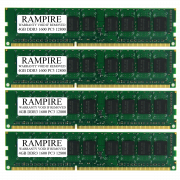 RAMPIRE 16GB (4 x 4GB) DDR3 1600 (PC3 12800) 240-Pin SDRAM 2Rx8 Standard Profile 1.5V ECC Unregistered Server Memory