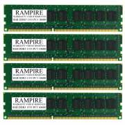 RAMPIRE 32GB (4 x 8GB) DDR3 1333 (PC3 10600) 240-Pin SDRAM 2Rx8 Standard Profile 1.5V ECC Unregistered Server Memory