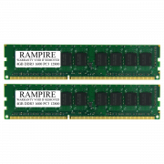 RAMPIRE 8GB (2 x 4GB) DDR3 1600 (PC3 12800) 240-Pin SDRAM 2Rx8 Standard Profile 1.5V ECC Unregistered Server Memory