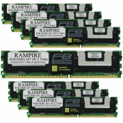 RAMPIRE 32GB (8 x 4GB) DDR2 667 (PC2 5300) 240-Pin SDRAM 2Rx4 Standard Profile 1.8V ECC Fully Buffered Server Memory