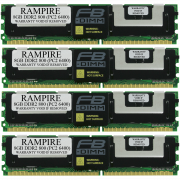 RAMPIRE 32GB (4 x 8GB) DDR2 800 (PC2 6400) 240-Pin SDRAM 2Rx4 Standard Profile 1.8V ECC Fully Buffered Server Memory