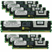 RAMPIRE 32GB (8 x 4GB) DDR2 800 (PC2 6400) 240-Pin SDRAM 2Rx4 Standard Profile 1.8V ECC Fully Buffered Server Memory