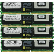 RAMPIRE 4GB (4 x 1GB) DDR2 667 (PC2 5300) 240-Pin SDRAM 1Rx4 Standard Profile 1.8V ECC Fully Buffered Server Memory