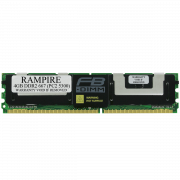 RAMPIRE 4GB DDR2 667 (PC2 5300) 240-Pin SDRAM 2Rx4 Standard Profile 1.8V ECC Fully Buffered Server Memory