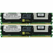 RAMPIRE 4GB (2 x 2GB) DDR2 667 (PC2 5300) 240-Pin SDRAM 2Rx4 Standard Profile 1.8V ECC Fully Buffered Server Memory