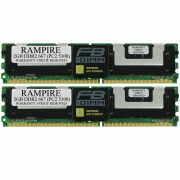 RAMPIRE 4GB (2 x 2GB) DDR2 667 (PC2 5300) 240-Pin SDRAM 2Rx8 Standard Profile 1.8V ECC Fully Buffered Server Memory