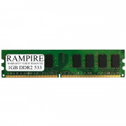 RAMPIRE 1GB DDR2 533 (PC2 4200) 240-Pin DDR2 SDRAM 1.8V 2Rx8 Non-ECC UDIMM Memory for Desktop PC