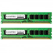 RAMPIRE 4GB (2 x 2GB) DDR3 1066 (PC3 8500) 240-Pin DDR3 SDRAM 1.5V 2Rx8 Non-ECC UDIMM Memory for Desktop PC