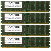 RAMPIRE 16GB (4 x 4GB) DDR2 667 (PC2 5300) 240-Pin SDRAM 2Rx4 Standard Profile 1.8V ECC Registered Server Memory