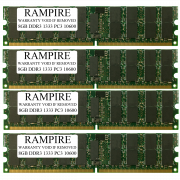 RAMPIRE 32GB (4 x 8GB) DDR3 1333 (PC3 10600) 240-Pin SDRAM 2Rx4 Standard Profile 1.35V ECC Registered Server Memory