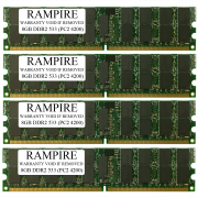 RAMPIRE 32GB (4 x 8GB) DDR2 533 (PC2 4200) 240-Pin SDRAM 4Rx4 Standard Profile 1.8V ECC Registered Server Memory