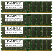 RAMPIRE 32GB (4 x 8GB) DDR2 667 (PC2 5300) 240-Pin SDRAM 2Rx4 Standard Profile 1.8V ECC Registered Server Memory