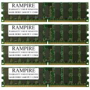 RAMPIRE 64GB (4 x 16GB) DDR3 1600 (PC3 12800) 240-Pin SDRAM 2Rx4 Standard Profile 1.35V ECC Registered Server Memory