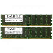RAMPIRE 8GB (2 x 4GB) DDR3 1333 (PC3 10600) 240-Pin SDRAM 1Rx4 Standard Profile 1.5V ECC Registered Server Memory