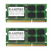 RAMPIRE 16GB (2 x 8G) DDR3 1866 (PC3 14900) 204-Pin DDR3 SO-DIMM 1.5V 2Rx8 Non-ECC Unregistered Memory for Laptop/Notebook PC and Mac