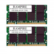 RAMPIRE 2GB (2 x 1GB) DDR 266 (PC 2100) 200-Pin DDR SO-DIMM 2.5V 2Rx8 Non-ECC Unregistered Memory for Laptop/Notebook PC and Mac