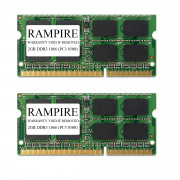 RAMPIRE 4GB (2 x 2GB) DDR3 1066 (PC3 8500) 204-Pin DDR3 SO-DIMM 1.5V 2Rx8 Non-ECC Unregistered Memory for Laptop/Notebook PC and Mac