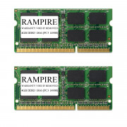 RAMPIRE 8GB (2 x 4GB) DDR3 1866 (PC3 14900) 204-Pin DDR3 SO-DIMM 1.5V 2Rx8 Non-ECC Unregistered Memory for Laptop/Notebook PC and Mac