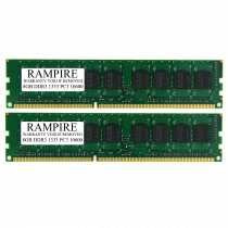 RAMPIRE 16GB (2 x 8GB) DDR3 1333 (PC3 10600) 240-Pin SDRAM 2Rx8 Standard Profile 1.5V ECC Unregistered Server Memory