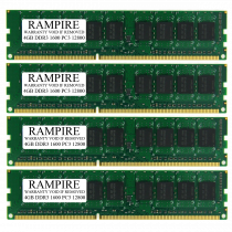 RAMPIRE 16GB (4 x 4GB) DDR3 1600 (PC3 12800) 240-Pin SDRAM 2Rx8 Standard Profile 1.5V ECC Unregistered Server Memory