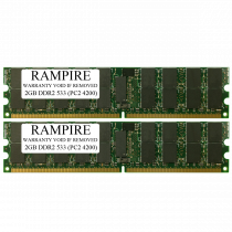 RAMPIRE 4GB (2 x 2GB) DDR2 533 (PC2 4200) 240-Pin SDRAM 2Rx8 Standard Profile 1.8V ECC Unregistered Server Memory