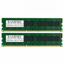 RAMPIRE 8GB (2 x 4GB) DDR3 1066 (PC3 8500) 240-Pin SDRAM 2Rx8 Standard Profile 1.5V ECC Unregistered Server Memory