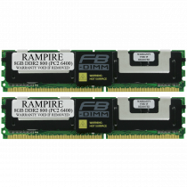 RAMPIRE 16GB (2 x 8GB) DDR2 800 (PC2 6400) 240-Pin SDRAM 2Rx4 Standard Profile 1.8V ECC Fully Buffered Server Memory
