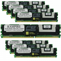 RAMPIRE 32GB (8 x 4GB) DDR2 800 (PC2 6400) 240-Pin SDRAM 2Rx4 Standard Profile 1.8V ECC Fully Buffered Server Memory