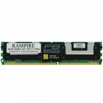 RAMPIRE 4GB DDR2 667 (PC2 5300) 240-Pin SDRAM 2Rx4 Standard Profile 1.8V ECC Fully Buffered Server Memory