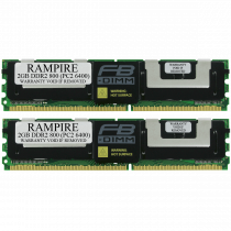 RAMPIRE 4GB (2 x 2GB) DDR2 800 (PC2 6400) 240-Pin SDRAM 2Rx4 Standard Profile 1.8V ECC Fully Buffered Server Memory